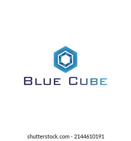 Abstract gradient blue hexagon logo design inspiration applied for business and technlogy logo