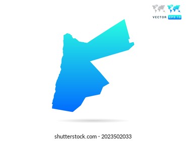 Abstract gradient blue with Jordan map on white background vector.