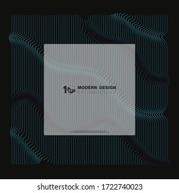 Abstrakter Farbverlauf-blaue Linie Wavy-Tech-Design Cover-Hintergrund Kunstwerke. Dekorieren für Werbung, Poster, Vorlage, Druck. Illustrationsvektor eps10