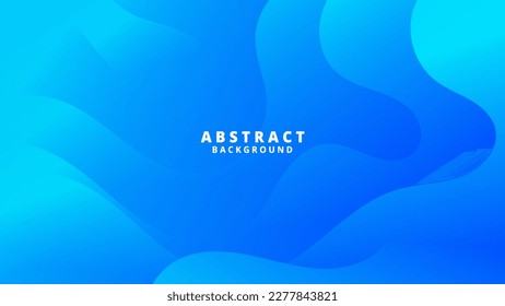 Abstract Gradient  Blue  liquid background. Modern  background design. Dynamic Waves. Fluid shapes composition.  Fit for website, banners, brochure, posters