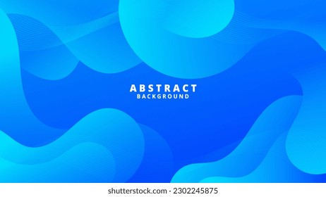 Abstract Gradient Blue liquid Wave Background