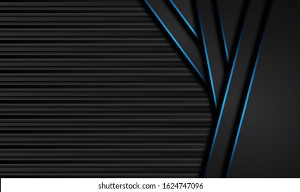 Abstract gradient blue luxury line template premium background. 