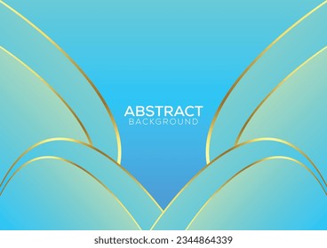 abstract gradient blue with luxury line background design 