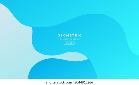 Abstract of gradient blue memphis fluid pattern design with geometric artwork background.  Can use for poster, flyer, brochure, social media stories, web banner