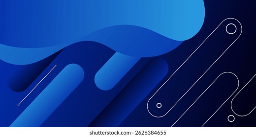 Abstract gradient blue minimalist background. Vector illustration