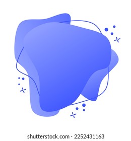 abstract gradient blue pastel blob fluid hand drawn vector illustration on white background isolate suitable for use as banner, web, element, poster design etc. Liquid modern design.