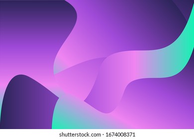 Plantilla vectorial de fondo azul, rosa y púrpura con formas fluidas