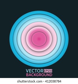 Abstract  gradient blue and pink round shapes background.