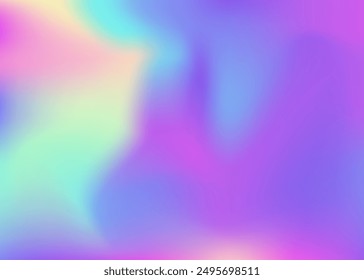 Abstract Gradient. Blue Pop Texture. Minimal Card. Retro Effect. Blur Gasoline Template. Vintage Flyer. Holographic Background. Iridescent Background. Purple Abstract Gradient