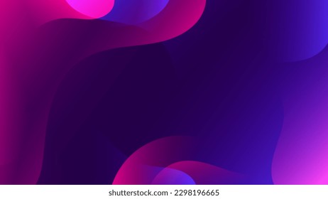 Abstract Gradient Blue Purple liquid background. Modern  background design. gradient color. Dynamic Waves. Fluid shapes composition.  Fit for website, banners, wallpapers, brochure, posters