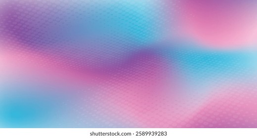 Abstract gradient in blue, purple, pink. Blurred background. Soft pastel colors. Colorful background for wallpaper, banner, presentation. Vector illustration