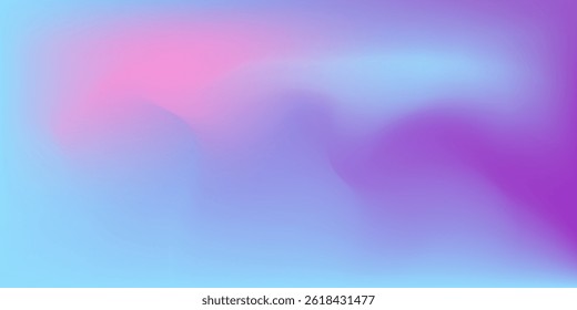 Abstrakter Farbverlauf in Blau, Lila, Rosa. Unscharfer Hintergrund. Weiche Pastellfarben. Farbiger Hintergrund für Tapete, Banner, Präsentation. Vektorgrafik