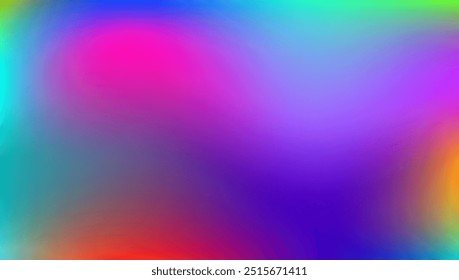 Abstract Gradient. Blue Retro Background. Modern Foil. Iridescent Texture. Hologram Texture. Vibrant Light. Shiny Shapes. Blur Holography Template. Pink Abstract Gradient