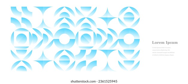 abstract gradient blue round, geometric bauhaus texture background, retro styled pattern, traditional concept