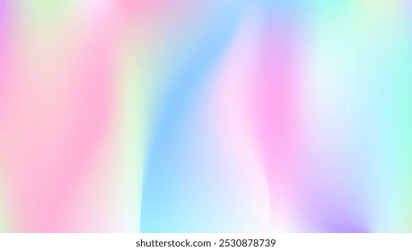 Abstract Gradient. Blue Shiny Background. Neon Vector. Plastic Card. Iridescent Texture. Holographic Texture. Fantasy Foil. Retro Minimalist Illustration. Pink Abstract Gradient