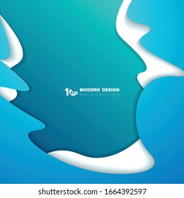 Abstract gradient blue sky wavy design cover background. Decorate for ad, poster, artwork, template design, print. Decorate for ad, poster, artwork, template design. illustration vector eps10