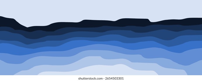 Gradiente abstrato solo azul fundo em camadas