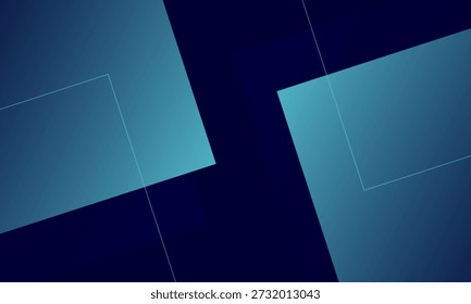 Fondo de cuadrados azules degradados Abstractas. Composición dinámica de Formas en capas.