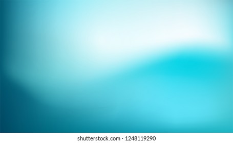 Abstract Gradient blue teal background  Blurred mint turquoise water backdrop  Vector illustration for your graphic design  banner  summer  winter aqua poster