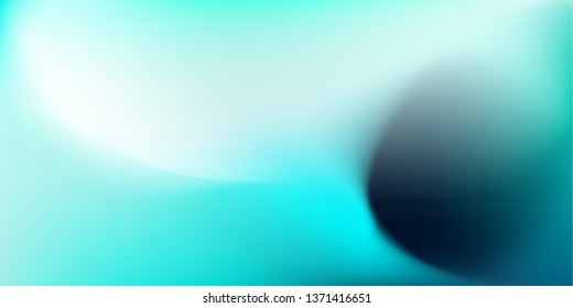 Abstract Gradient blue teal green wave background. Blurred blue white turquoise backdrop. Vector illustration for your graphic design, banner, summer, wallpaper or aqua poster