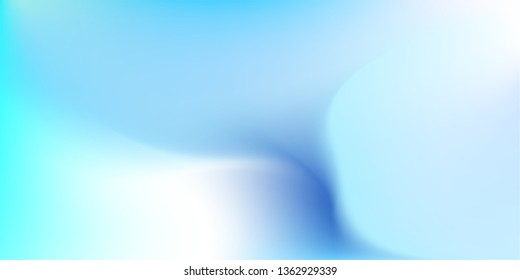 Abstract Gradient blue teal wave background. Blurred blue white turquoise backdrop. Vector illustration for your graphic design, banner, summer, wallpaper or aqua poster