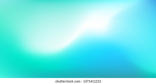 Abstract Gradient blue teal wave background. Blurred blue white turquoise backdrop. Vector illustration for your graphic design, banner, summer, wallpaper or aqua poster
