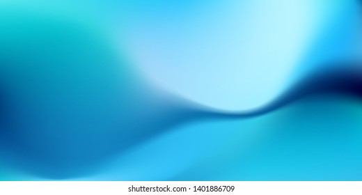 Abstract Gradient blue teal wave background. Blurred blue white turquoise water backdrop. Vector illustration for your graphic design, banner, summer, wallpaper or aqua poster
