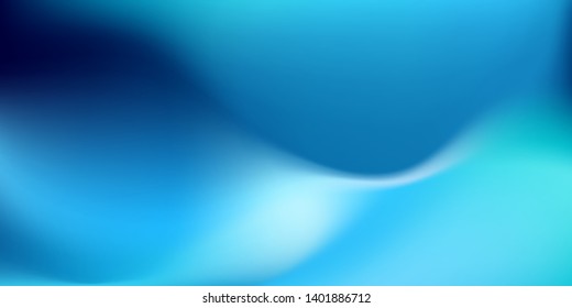 Abstract Gradient blue teal wave background. Blurred blue white turquoise water backdrop. Vector illustration for your graphic design, banner, summer, wallpaper or aqua poster