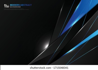 Abstract gradient blue technology glossy template design background. Decorate for ad, poster, template, artwork, print. illustration vector eps10