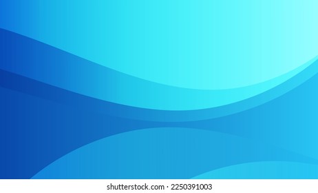 Abstract gradient blue wave background. Modern template design for cover, brochure, web and banner