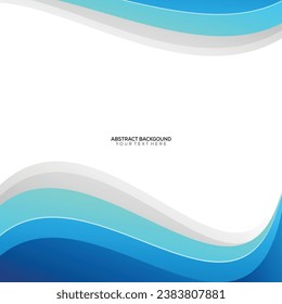 abstract gradient blue wave background  