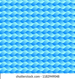 Abstract gradient blue wave line art pattern background, vector illustration