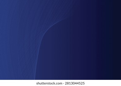Abstract gradient blue wave lines on dark background, bluegradient