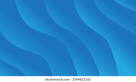 Abstract gradient blue wave vector background