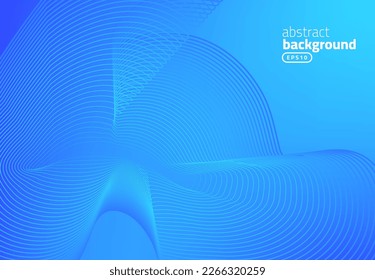 abstract gradient blue wave vibrant marine tone technology science theme modern art background use for advertisment poster website banner landing page product package design vector eps.
