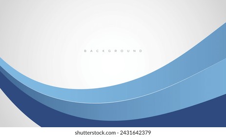 Fondo de onda de estilo de color azul y blanco con degradado abstracto