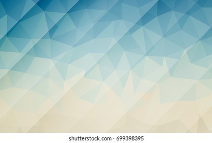 abstract gradient blue and yellow color of triangle polygon pattern background