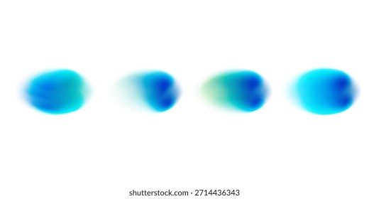 Colores desenfocados de degradado Abstractas, suavemente azul y verde. El líquido y el fluido Formas en efecto visual dinámico. Ilustración vectorial plana aislada sobre fondo blanco.

