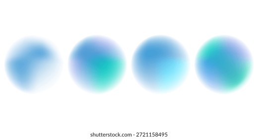 Colores desenfocados de degradado Abstractas, suavemente azul y verde. El líquido y el fluido Formas en efecto visual dinámico. Ilustración vectorial plana aislada sobre fondo blanco.

