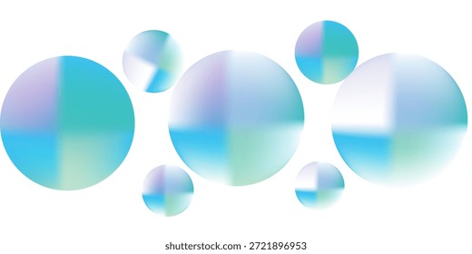 Abstrakte Farbverlauf-Unschärfe Farben, glatt blau und grün. Die Flüssigkeit und Flüssigkeit Formen in dynamischen visuellen Effekt. Flache Vektorgrafik einzeln auf weißem Hintergrund.