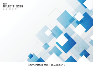 Abstract Gradient Blur Square Tech Design Technology Pattern Background. Use For Ad, Poster, Artwork, Template Design, Print. Illustration Vector Eps10