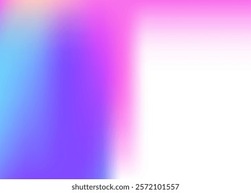 Abstract Gradient. Blur Vector. Hologram Background. Iridescent Texture. Girlie Cover. Purple Metal Background. Soft Gasoline Illustration. Chrome Card. Blue Abstract Gradient