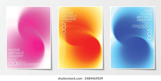 Abstract gradient blurred poster and cover graphic design. Vector illustration