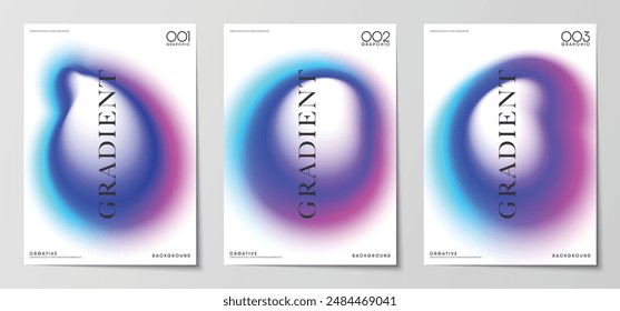 Abstract gradient blurred poster and cover graphic design. Vector illustration