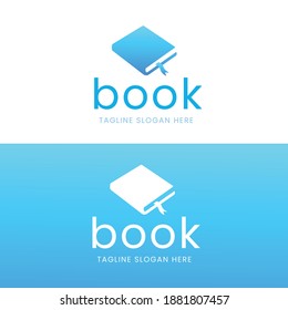 abstract gradient book logo tagline here