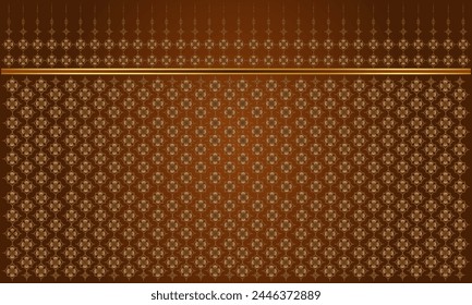 Abstract gradient brown background Thai patterns