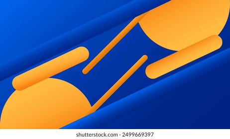 ABSTRACT GRADIENT BUE ORANGE BACKGROUND WITH SHAPES COLOR DESIGN VECTOR TEMPLATE GOOD FOR MODERN WEBSITE, WALLPAPER, COVER DESIGN, LANDING PAGE