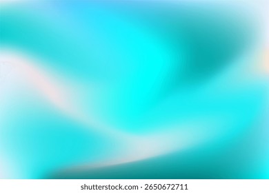Abstract Gradient of Calm Turquoise and Soft White Toned Design