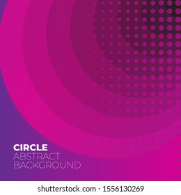 Abstract gradient circle flat design vector background