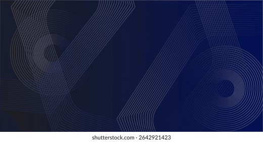 Abstract Gradient Circle Pattern with Geometric Lines. Abstract blue background featuring geometric patterns and lines. Perfect for modern design projects, presentations and backgrounds.